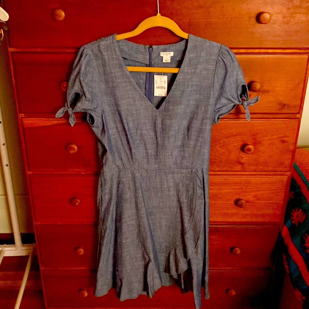 J crew cotton chambray dress. Never worn